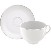 Xícara e Pires de Chá Café 185ml Tramontina Atena Porcelana