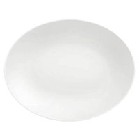 Travessa Oval Baixela Porcelana Branca Servir Tramontina 40x29cm Sophia Mesa Posta