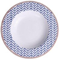 Jogo 12 Pratos Fundos Tramontina Abstratta Porcelana 23cm Restaurante Eventos Buffet