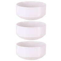 Kit 3 Tigelas Pequenas Cumbuca Porcelana Empilhável Frutas Sobremesa Tramontina Paola