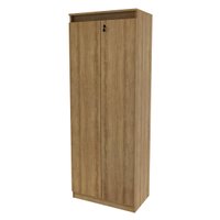 Armário Multiuso 60x160,5cm com 3 Prateleiras 2 Portas e Chave AM3110 Amêndoa