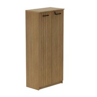 Armário Escritório 2 Portas 155,8cm com Chave 3 Prateleiras ME4198 Amêndoa