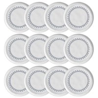 Jogo 12 Pratos Rasos Stoneware Porto Brasil 27,5cm Eventos