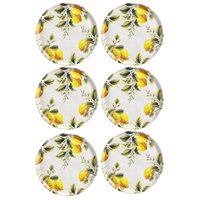 Jogo 6 Pratos De Sobremesa Bio Limonata 21,5cm Porto Brasil