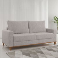 Sofá Living Gilbran 3 Lugares Linhão Giz - Vian