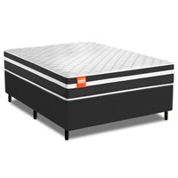 Cama Box Casal Molas Ensacadas Bali 138x188x60cm CBP - Preto