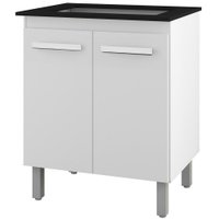 Balcao Para Cooktop 5 Bocas 2P 75 cm Jade Branco Mobbs