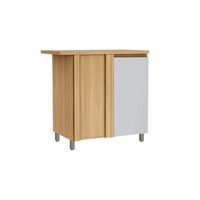 Balcão de Cozinha Allure de canto c/ 1 Porta 93cm Jequitiba/Gris Fosco - Linea Brasil