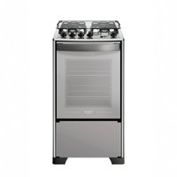 Fogão 4 Bocas Dako Magister Style Mesa Inox Espelhado Bivolt - Preto