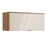 Armário Aéreo de Cozinha Miami 800mm 1 Porta Carraro Freijó com Off White Armário Aéreo de Cozinha Miami 800mm 1 Porta Carraro Freijó com Off White