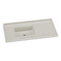 Pia de Cozinha Mármore Sintético 100x53cm Multimóveis CR20478 Travertino Pia de Cozinha Mármore Sintético 100x53cm Multimóveis CR20478 Travertino