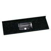 Pia de Cozinha Mármore Sintético 150x55cm com Cuba Aço Inox Multimóveis CR20474 Preto