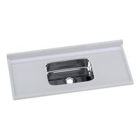 Pia de Cozinha Mármore Sintético 120x55cm com Cuba Aço Inox Multimóveis CR20472 Gelo Pia de Cozinha Mármore Sintético 120x55cm com Cuba Aço Inox Multimóveis CR20472 Gelo