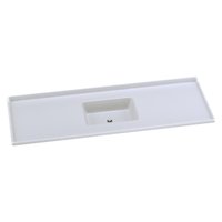 Pia de Cozinha Mármore Sintético 160x55cm Multimóveis CR20482 Gelo