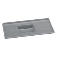 Pia de Cozinha Mármore Sintético 120x55cm Multimóveis CR20479 Cinza Pia de Cozinha Mármore Sintético 120x55cm Multimóveis CR20479 Cinza