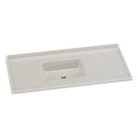 Pia de Cozinha Mármore Sintético 120x55cm Multimóveis CR20479 Travertino Pia de Cozinha Mármore Sintético 120x55cm Multimóveis CR20479 Travertino