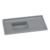 Pia de Cozinha Mármore Sintético 100x53cm Multimóveis CR20478 Cinza Pia de Cozinha Mármore Sintético 100x53cm Multimóveis CR20478 Cinza