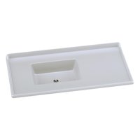 Pia de Cozinha Mármore Sintético 100x53cm Multimóveis CR20478 Gelo Pia de Cozinha Mármore Sintético 100x53cm Multimóveis CR20478 Gelo