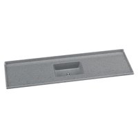Pia de Cozinha Mármore Sintético 180x55cm Multimóveis CR20483 Cinza