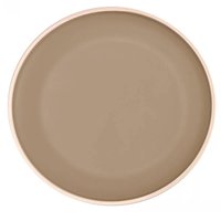 Prato Raso Melamina Class Bege 27cm Cozinha Servir Sobremesa Jantar Almoço Wolff