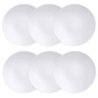Conjunto 6 Pratos de Sobremesa Porcelana Tramontina Branco 21cm Cupê Sophia