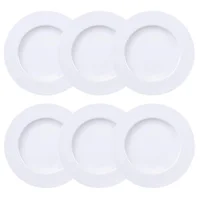 6 Pratos 17cm Pratinhos Pão Branco Café da Manhã Porcelana Maria Augusta Tramontina
