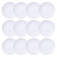 12 Pratos para Pão Tramontina Pequeno Branco Porcelana 16cm Café da Manhã Sophia