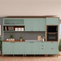 Armário De Cozinha Genialflex Iluminata Luna Verde Mint