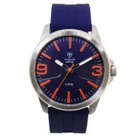 Relógio Masculino Tuguir Analógico Infinity 9169L - Prata, Azul e Laranja
