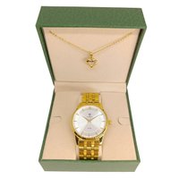 Kit Relógio Feminino Tuguir Analógico 9182F - Dourado e Branco