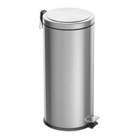 Lixeira Tramontina Brasil Plus com Pedal 30L Redonda Inox Acetinado AÇO INOX ACETINADO