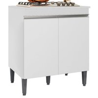 Balcao Com Tampo Para Cooktop 2 PT 79 cm Andreia Branco REAJL Moveis