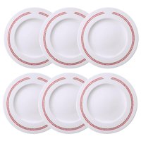 Jogo 6 Pratos para Churrasco Porcelana 28cm Tramontina Churrasco Classic Mesa Posta