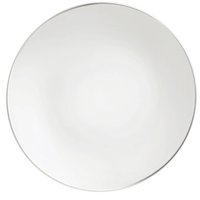 Conjunto 12 Pratos Rasos de Jantar Porcelana 28cm Tramontina Atena Branco Decorado Mesa Posta Servir