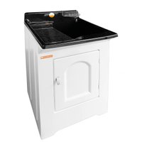 Tanque de Lavar Roupas com Gabinete e Esfregador em Fibra 38L Stilofibras Calçados Lavanderia