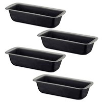 Kit 4 Formas Assar Pão Bolo Tramontina Brasil Alumínio Antiaderente 30cm Assadeira Grafite