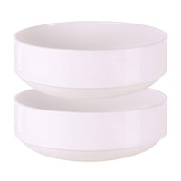Jogo 2 Tigelas Porcelana Branca Bowl 16cm Paola Cumbuca Empilhável Tramontina
