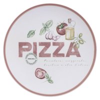 Jogo 12 Pratos Rasos Pizza Porcelana Decorada 25cm Mesa Posta Pizzaria Tramontina Milano
