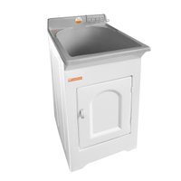 Gabinete de Lavanderia com Tanque 32L Cinza Stilofibras Lavar Roupas Calçados Esfregadeira