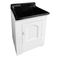 Gabinete para Lavanderia com Tanque Esfregadeira de Roupas 40L Limpar Calçados Organizar Lavanderia