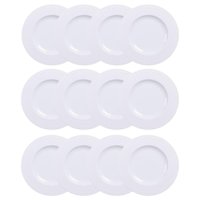 Jogo 12 Pratos Sobremesa Branco Pequeno Porcelana 21cm Tramontina Doces Tortas Vibrare