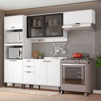 Armário de Cozinha Completa Miami Lux Carraro Branco