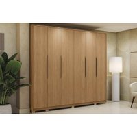 Guarda Roupa Casal 6 Portas e 4 Gavetas c/ Pés CB03T581 Canela - Kappesberg
