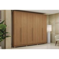 Guarda Roupa Casal 6 Portas e 3 Gavetas c/ Pés CB03T580 Canela - Kappesberg