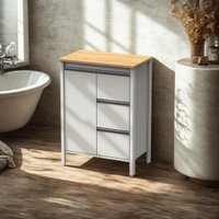 Gabinete Armário Banheiro Ditália 1 Pt 3 Gav BN-08 cor:branco