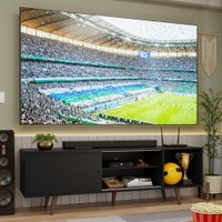 Rack para TV até 80 Polegadas 160cm com Pés Preto/Rustic Torino Madesa