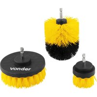 Escovas Rotativas P/Parafusadeira/Furadadeira C/3Pc Vonder