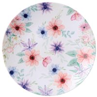 Jogo 12 Pratos Sobremesa Porcelana 21cm Tramontina Floratta Doces Tortas Padaria Confeitaria