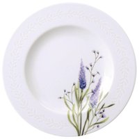 Jogo 12 Pratos Sobremesa 21cm Tramontina Lilla em Porcelana Decorada Cozinha Servir Padaria Torta