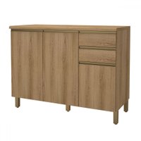 Balcão de Cozinha para Pia 120 Cm 3 Portas 2 Gavetas Castani 6123.17 - Indékes